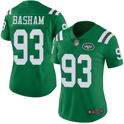 New York Jets Limited Green Women Tarell Basham Jersey NFL Football 93 Rush Vapor Untouchable